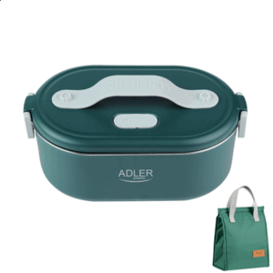 Adler | Electric lunch box with thermal bag | AD 4522 | 0.8 L | Plastic/Stainless steel | Green | Lid included - Image 2