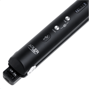 Adler Cordless Hair Straightener | AD 2327 | Ceramic heating system | Display LED | Temperature (min) 160 °C | Temperature (max) 220 °C | Black - Image 7