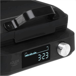 Adler Waffle Maker with LED Display | AD 3087 | 2200 W | Number of pastry 2 | Belgium | Black - Image 10