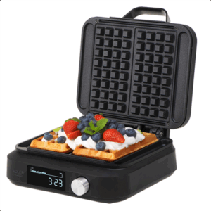 Adler Waffle Maker with LED Display | AD 3087 | 2200 W | Number of pastry 2 | Belgium | Black - Image 3