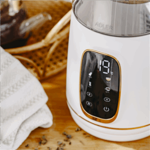 Adler Virdulys with LED Display | AD 1305 | Electric | 2200 W | 1.7 L | Plastic | 360° rotational base | White/Gold - Image 11