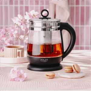 Adler Virdulys | AD 1299 | Electric | 2200 W | 1.5 L | Glass | 360° rotational base | Black - Image 11