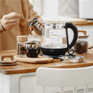 Adler Virdulys | AD 1299 | Electric | 2200 W | 1.5 L | Glass | 360° rotational base | Black - Image 12