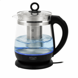 Adler Virdulys | AD 1299 | Electric | 2200 W | 1.5 L | Glass | 360° rotational base | Black - Image 3