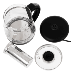 Adler Virdulys | AD 1299 | Electric | 2200 W | 1.5 L | Glass | 360° rotational base | Black - Image 7