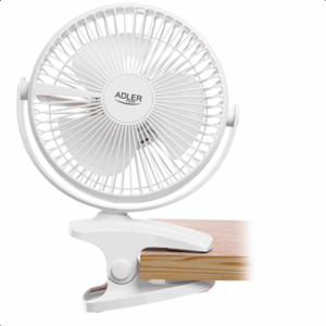 Adler Rechargeable Clip-on Desk Fan | AD 7342 | Table Fan | White | Diameter 15.5 cm | Number of speeds 3 | Oscillation | 5 W - Image 7