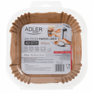 Adler | Paper Liners for Air Fryer | AD 6731 | 100 | Dimensions (W x L) 16 x 16 x 4.5 cm - Image 7