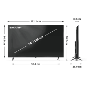 Sharp | 50HL4265E | 50 | Smart TV | Google TV | UHD | Black - Image 9
