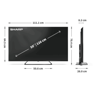 Sharp | 50HP6265E | 50 | Smart TV | Google TV | UHD | Black - Image 13