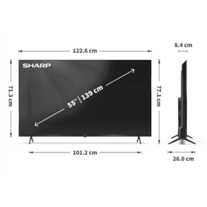 Sharp | 55HL4265E | 55 | Smart TV | Google TV | UHD | Black - Image 9