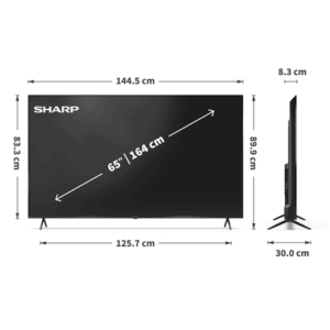 Sharp | 65HP5265E | 65 | Smart TV | Google TV | UHD | Black - Image 9