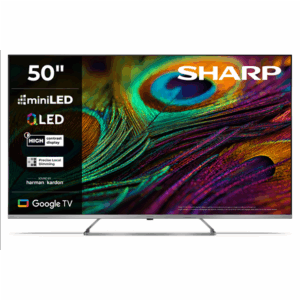 Sharp 4K QLED MiniLED TV | 50JP7265E | 50 | Smart TV | Google TV | UHD | Silver - Image 2
