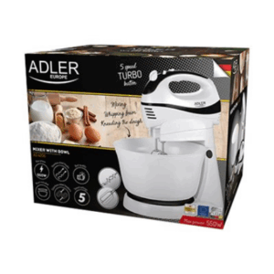 Adler | Mixer | AD 4206 | Mixer with bowl | 300 W | Number of speeds 5 | Turbo mode | White - Image 12