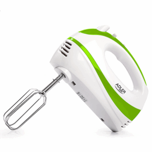 Adler | Mixer | AD 4205 g | Hand Mixer | 300 W | Number of speeds 5 | Turbo mode | White/Green - Image 2
