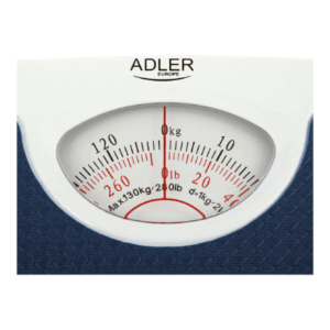 Adler | Mechanical bathroom scale | AD 8151b | Maximum weight (capacity) 130 kg | Accuracy 1000 g | Blue/White - Image 8