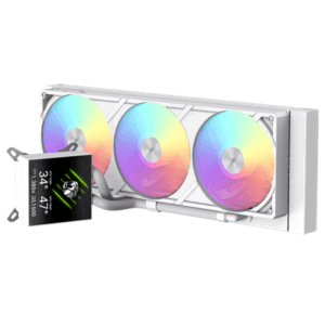 Gamemax CPU Liquid Cooler | GLACIER 360 LCD WH | White - Image 4