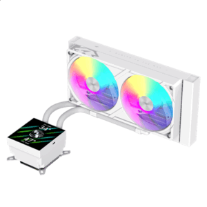 Gamemax CPU Liquid Cooler | GLACIER 240 LCD WH | White - Image 2