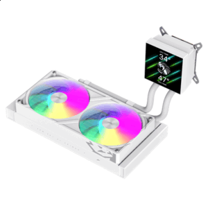 Gamemax CPU Liquid Cooler | GLACIER 240 LCD WH | White - Image 6