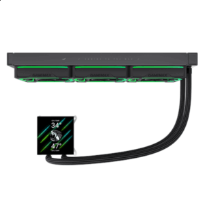 Gamemax CPU Liquid Cooler | HAILSTORM 360 LCD BK | Black - Image 4