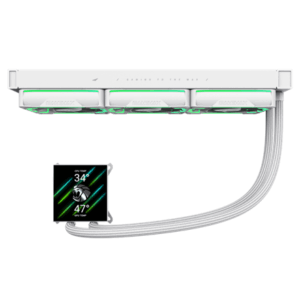 Gamemax CPU Liquid Cooler | HAILSTORM 360 LCD WH | White - Image 4