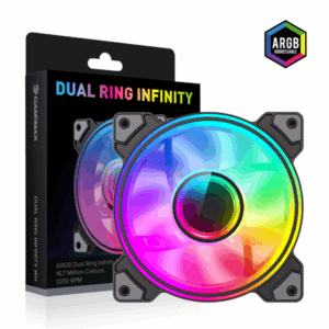 Gamemax Case Fan | DUAL RING INFINITY BK | Black