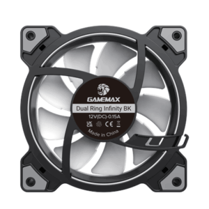 Gamemax Case Fan | DUAL RING INFINITY BK | Black - Image 6