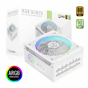 Gamemax PSU | RGB 750G WH | 750 W | Gold | White | Full Modular - Image 1