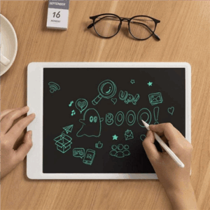 Xiaomi | Mi LCD Writing Tablet | 13.5 " | LCD | Black Board/Green Font | It has no memory - you write one page, then delete it completely with one button; The life of the button battery is about a year when the display is cleared 100 times a day - Image 4