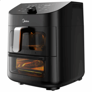 Midea Two Zone Airfryer | MAD1100DADK | Power 1850 W | Capacity 4.4/6.4 L | Rapid Air technology | Black - Image 3