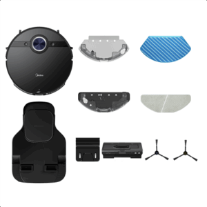 Midea | Robotic Vacuum Cleaner | S8+ | Wet&Dry | Operating time (max) 180 min | Lithium Ion | 5200 mAh | Dust capacity 0.45 + 5 L | 4000 Pa | Black - Image 7