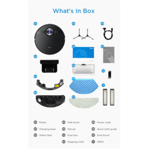 Midea | Robotic Vacuum Cleaner | M7 pro | Dry | Operating time (max) 180 min | Lithium Ion | 5200 mAh | Dust capacity 0.45 L | 4000 Pa | Black - Image 11