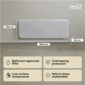 Mill | Heater | IB1200DN Steel | Panel Heater | 1200 W | Number of power levels 1 | Suitable for rooms up to 14-18 m² | White | N/A - Image 19