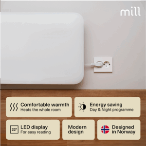 Mill | Heater | IB900DN Steel | Panel Heater | 900 W | Number of power levels 1 | Suitable for rooms up to 11-15 m² | White | N/A - Image 11