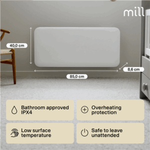 Mill | Heater | IB900DN Steel | Panel Heater | 900 W | Number of power levels 1 | Suitable for rooms up to 11-15 m² | White | N/A - Image 12
