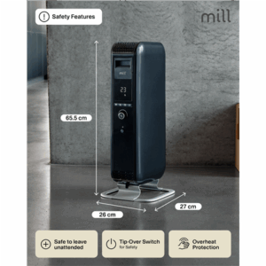 Mill | Heater | AB-H1000DN | Oil Filled Radiator | 1000 W | Number of power levels 3 | Suitable for rooms up to 12-16 m² | Black - Image 11