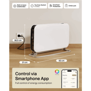 Mill | Heater | CO1200WIFI3 GEN3 | Convection Heater | 1200 W | Number of power levels 3 | Suitable for rooms up to 14-18 m² | White | N/A - Image 13