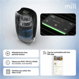 Mill | Silent Pro Air Purifier | APSILENT | Suitable for rooms up to 115 m² | 68.3 m³ | White/Black - Image 11