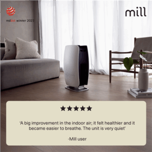 Mill | Silent Pro Air Purifier | APSILENT | Suitable for rooms up to 115 m² | 68.3 m³ | White/Black - Image 8