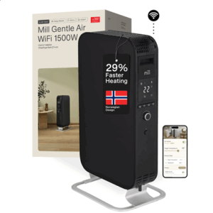 Mill | Heater | OIL1500WIFI3 Gentle Air | Oil Filled Radiator | 1500 W | Suitable for rooms up to 22 m² | Black - Image 7