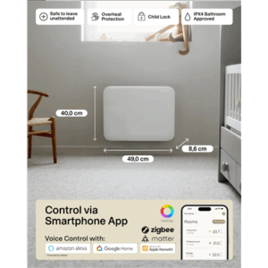 Mill Invisible Smart WiFi Heater | PA400WIFI4 | Panel Heater | 400 W | Suitable for rooms up to 4-6 m² | White | IPX4 - Image 11