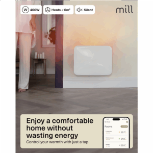 Mill Invisible Smart WiFi Heater | PA400WIFI4 | Panel Heater | 400 W | Suitable for rooms up to 4-6 m² | White | IPX4 - Image 9