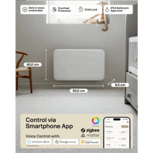 Mill Invisible Smart WiFi Heater | PA700WIFI4 | Panel Heater | 700 W | Suitable for rooms up to 9-12 m² | White | IPX4 - Image 10