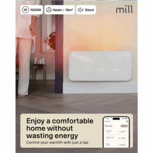 Mill Invisible Smart WiFi Heater | PA1000WIFI4 | Panel Heater | 1000 W | Suitable for rooms up to 12-16 m² | White | IPX4 - Image 8