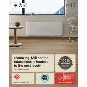 Mill Invisible Smart WiFi Heater | PA1300WIFI4 | Panel Heater | 1300 W | Suitable for rooms up to 15-19 m² | White | IPX4 - Image 12