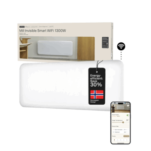 Mill Invisible Smart WiFi Heater | PA1300WIFI4 | Panel Heater | 1300 W | Suitable for rooms up to 15-19 m² | White | IPX4 - Image 7