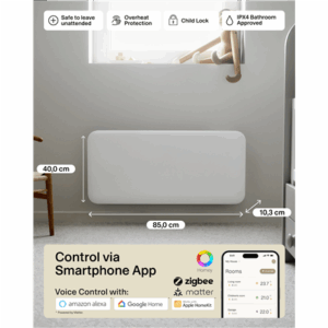 Mill Invisible Smart WiFi Heater | PA1500WIFI4 | Panel Heater | 1500 W | Suitable for rooms up to 18-22 m² | White | IPX4 - Image 10