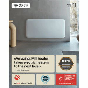 Mill Invisible Smart WiFi Heater | PA1500WIFI4 | Panel Heater | 1500 W | Suitable for rooms up to 18-22 m² | White | IPX4 - Image 11