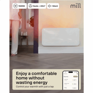 Mill Invisible Smart WiFi Heater | PA1500WIFI4 | Panel Heater | 1500 W | Suitable for rooms up to 18-22 m² | White | IPX4 - Image 8