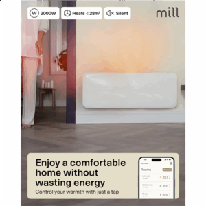 Mill Invisible Smart WiFi Heater | PA2000WIFI4 | Panel Heater | 2000 W | Suitable for rooms up to 24-28 m² | White | IPX4 - Image 9