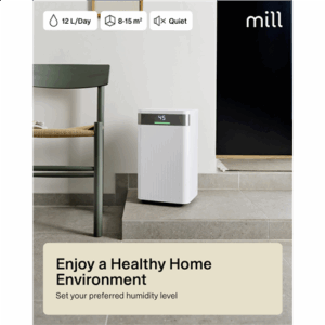 Mill Dehumidifier | MDH12 | Power 200 W | Suitable for rooms up to 8-15 m² | Water tank capacity 2 L | White - Image 9